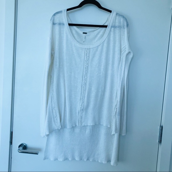 Free People White Sweater Lightweight - Picture 5 of 11